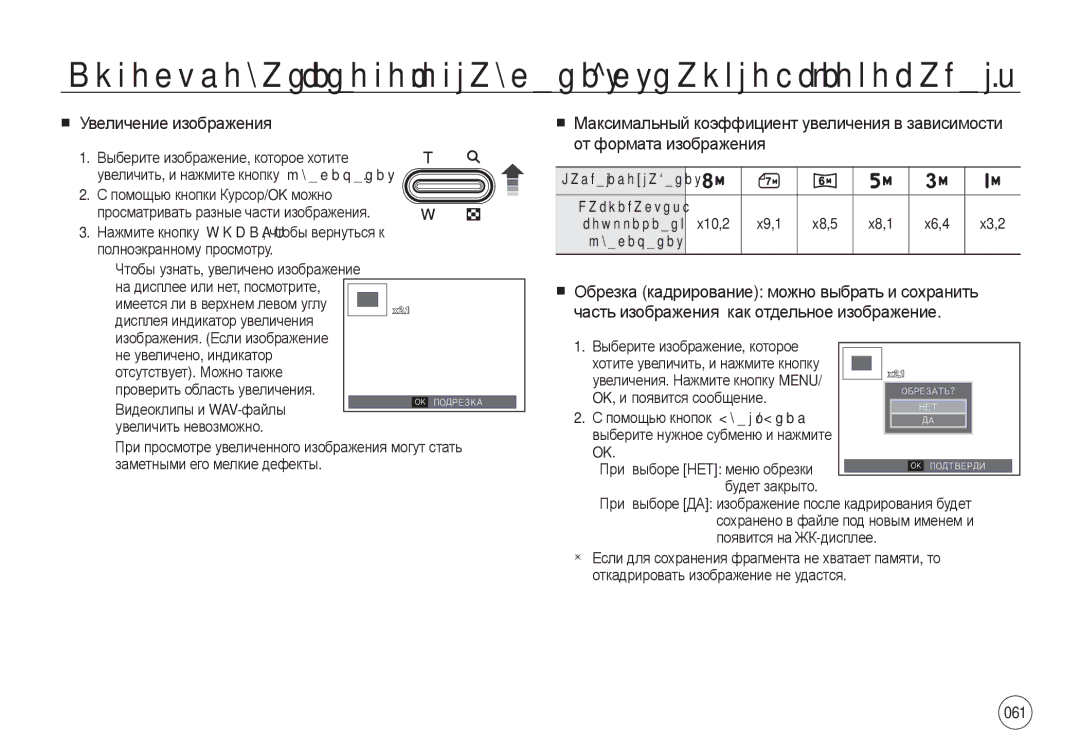 Samsung EC-I8ZZZUBA/IN manual Увеличение изображения, От формата изображения, Часть изображения как отдельное изображение 