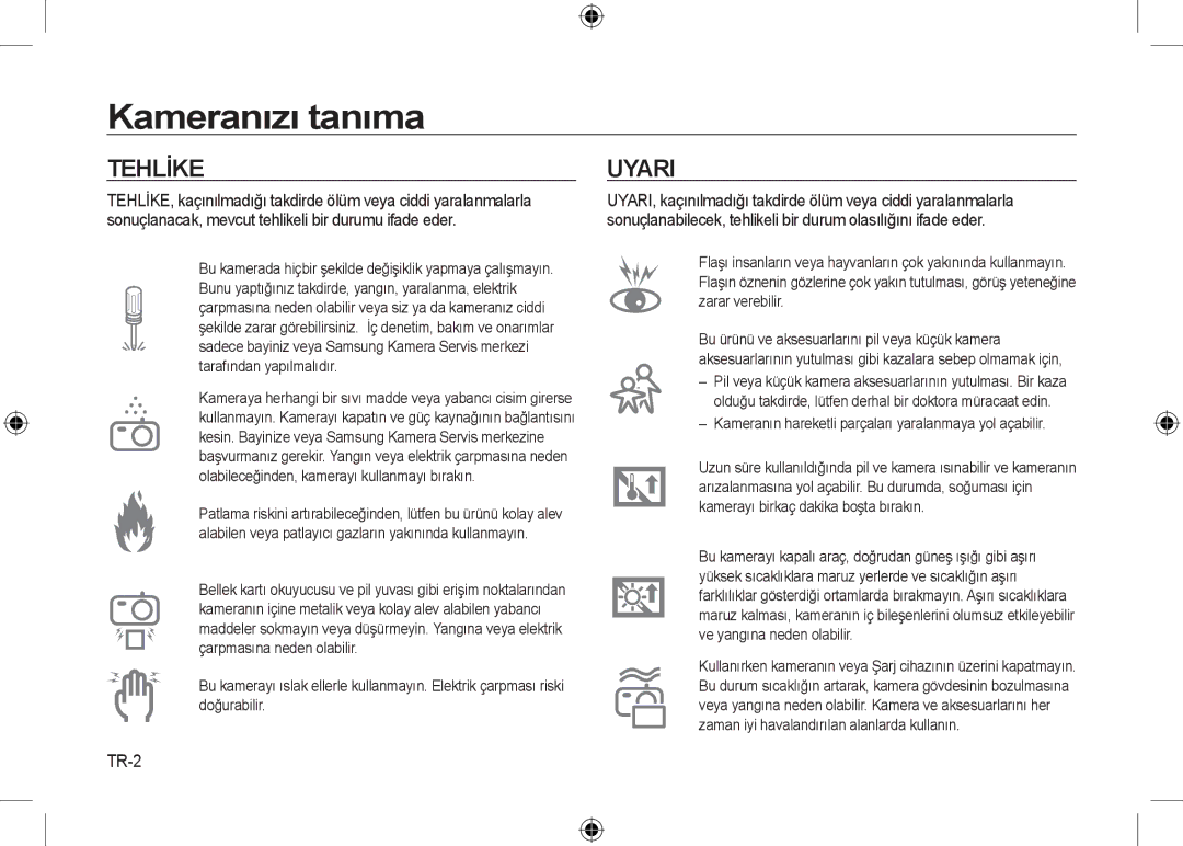 Samsung EC-I8ZZZBBA/TR, EC-I8ZZZPBA/E2, EC-I8ZZZWBA/E3, EC-I8ZZZPBA/GB, EC-I8ZZZBBA/E3, EC-I8ZZZPBB/FR manual Tehlİke, TR-2 