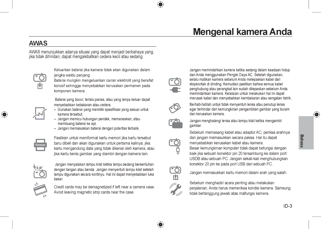 Samsung EC-I8ZZZPBB/AS, EC-I8ZZZPBA/E2, EC-I8ZZZWBA/E3 manual ID-3, Jika kartu berisi gambar yang diambil dengan kamera lain 