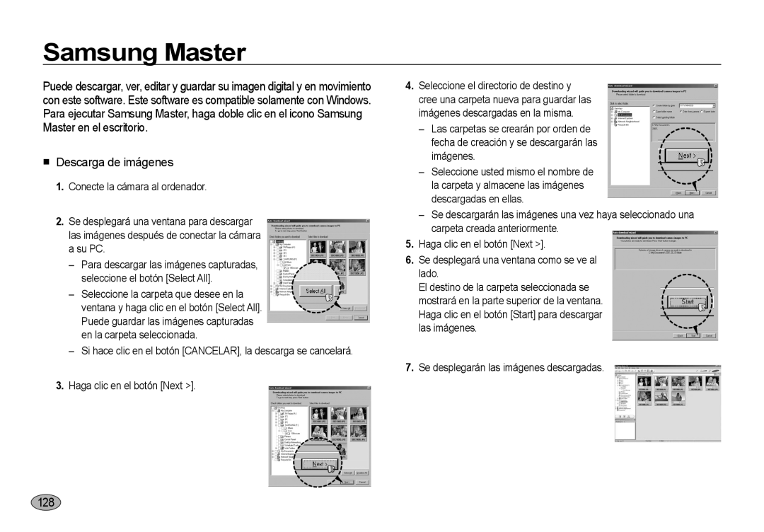 Samsung EC-I8ZZZWBA/GB Samsung Master, Descarga de imágenes, 128, Las imágenes Se desplegarán las imágenes descargadas 