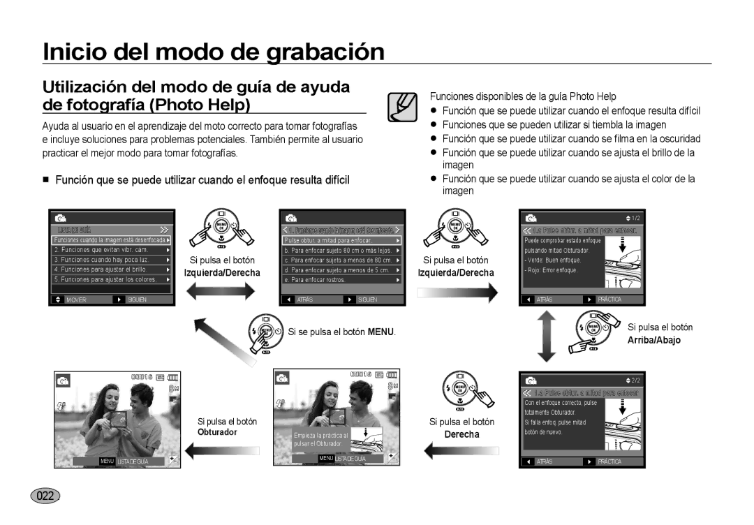 Samsung EC-I8ZZZPBA/E3, EC-I8ZZZWBA/E3, EC-I8ZZZBBA/E3, EC-I8ZZZUBA/E3, EC-I8ZZZWBA/GB 0222, Izquierda/Derecha, Arriba/Abajo 