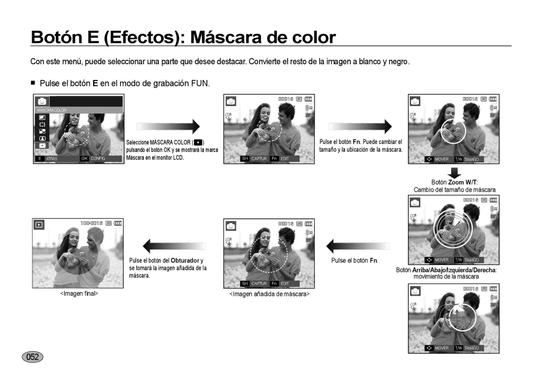 Samsung EC-I8ZZZWBA/AS, EC-I8ZZZWBA/E3, EC-I8ZZZBBA/E3, EC-I8ZZZUBA/E3, EC-I8ZZZWBA/GB Botón E Efectos Máscara de color, 052 