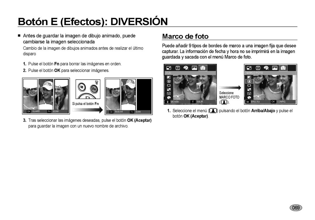 Samsung EC-I8ZZZBBA/AS, EC-I8ZZZWBA/E3, EC-I8ZZZBBA/E3, EC-I8ZZZUBA/E3, EC-I8ZZZWBA/GB, EC-I8ZZZWBA/FR manual Marco de foto, 069 