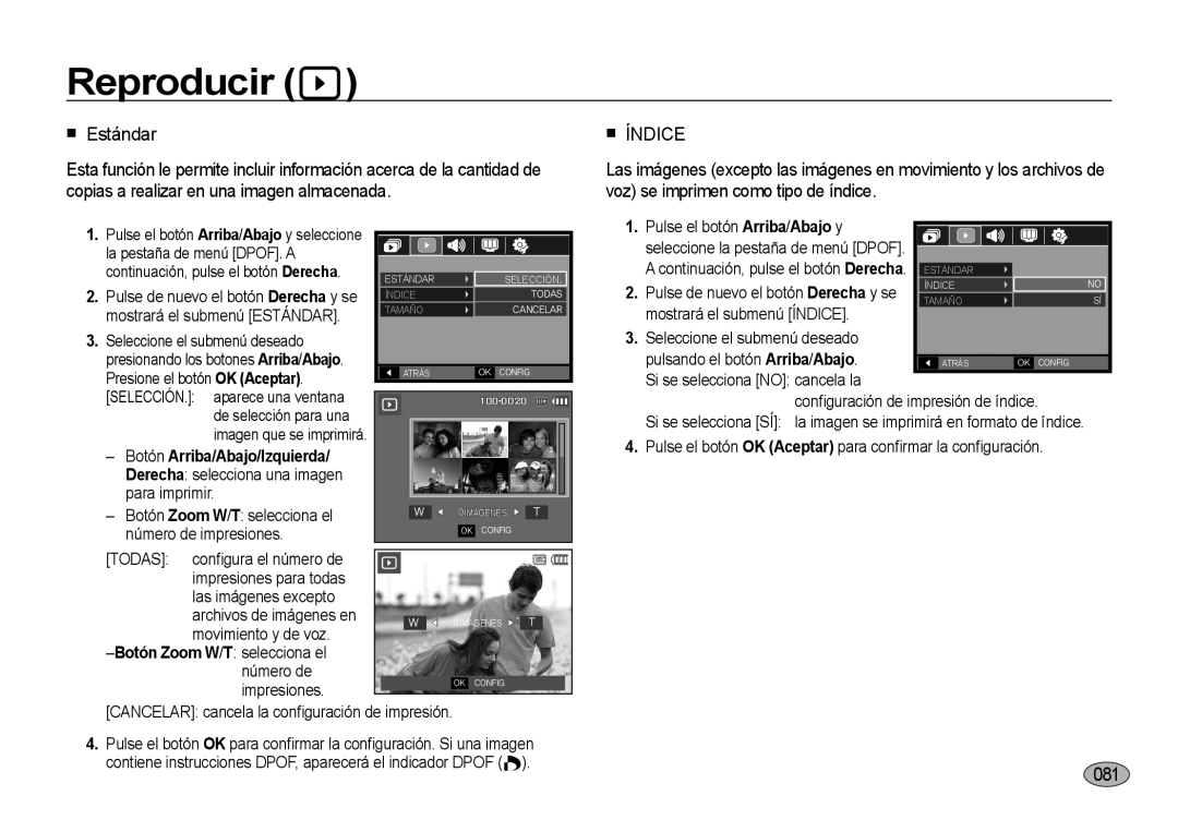 Samsung EC-I8ZZZUBB/E1, EC-I8ZZZWBA/E3, EC-I8ZZZBBA/E3, EC-I8ZZZUBA/E3, EC-I8ZZZWBA/GB, EC-I8ZZZWBA/FR manual Estándar, 081 