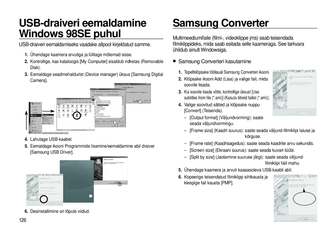 Samsung EC-I8ZZZBBA/RU, EC-I8ZZZWBA/RU manual Samsung Converter, 126 