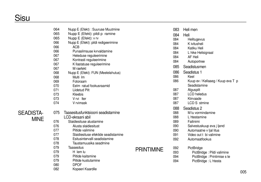 Samsung EC-I8ZZZWBA/RU, EC-I8ZZZBBA/RU manual 083, 084, 085, 086, 088 