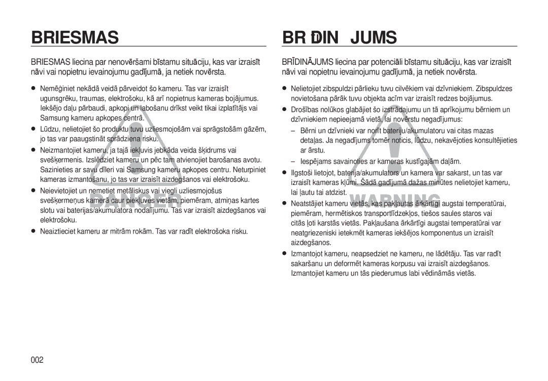 Samsung EC-I8ZZZBBA/RU, EC-I8ZZZWBA/RU manual Briesmas, 002 