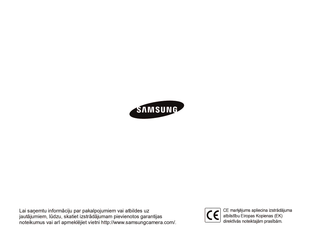 Samsung EC-IT100SBP/RU, EC-IT100BBP/RU manual Lai saņemtu informāciju par pakalpojumiem vai atbildes uz 