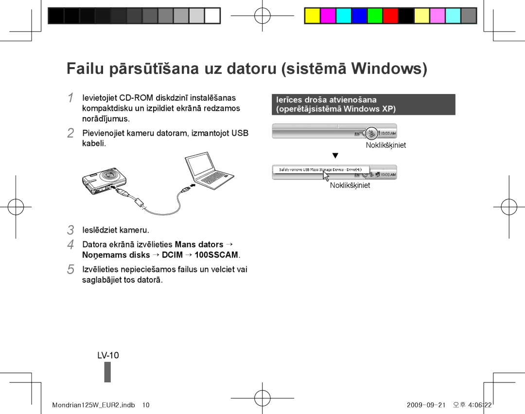 Samsung EC-IT100UBP/VN, EC-IT100UBP/FR, EC-IT100SBP/FR, EC-IT100BBP/FR Failu pārsūtīšana uz datoru sistēmā Windows, LV-10 