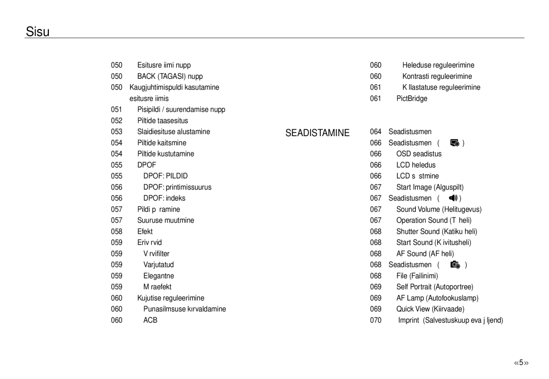 Samsung EC-J45ABDA/EU3 manual Esitusrežiimi nupp Back Tagasi nupp, Dpof Pildid 