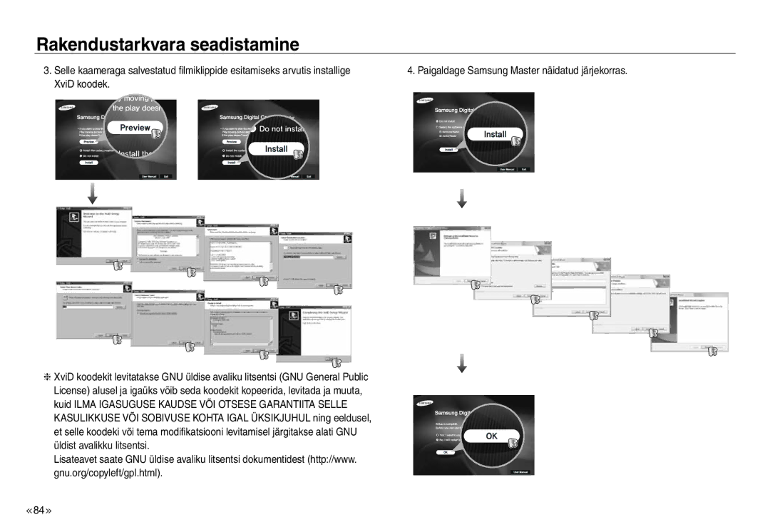 Samsung EC-J45ABDA/EU3 manual XviD koodek 