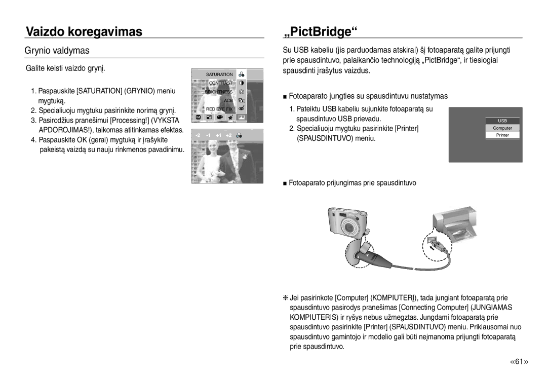 Samsung EC-J45ABDA/EU3 manual „PictBridge 