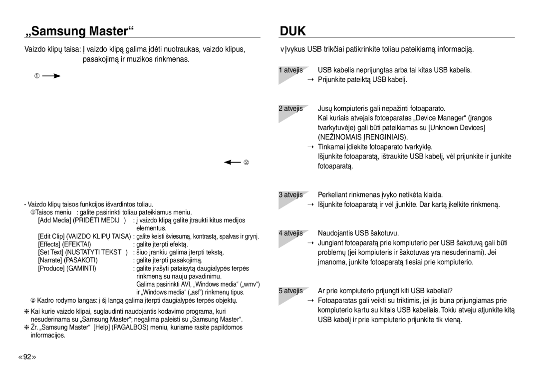 Samsung EC-J45ABDA/EU3 manual Pasakojimą ir muzikos rinkmenas 