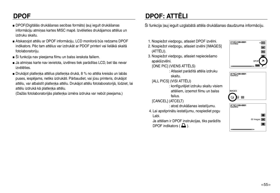 Samsung EC-J45ABDA/EU3 manual ONE PIC Viens Attēls, ALL Pics Visi Attēli, Cancel Atcelt 