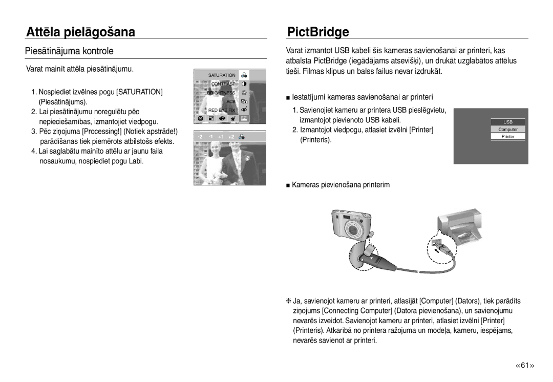 Samsung EC-J45ABDA/EU3 manual PictBridge 