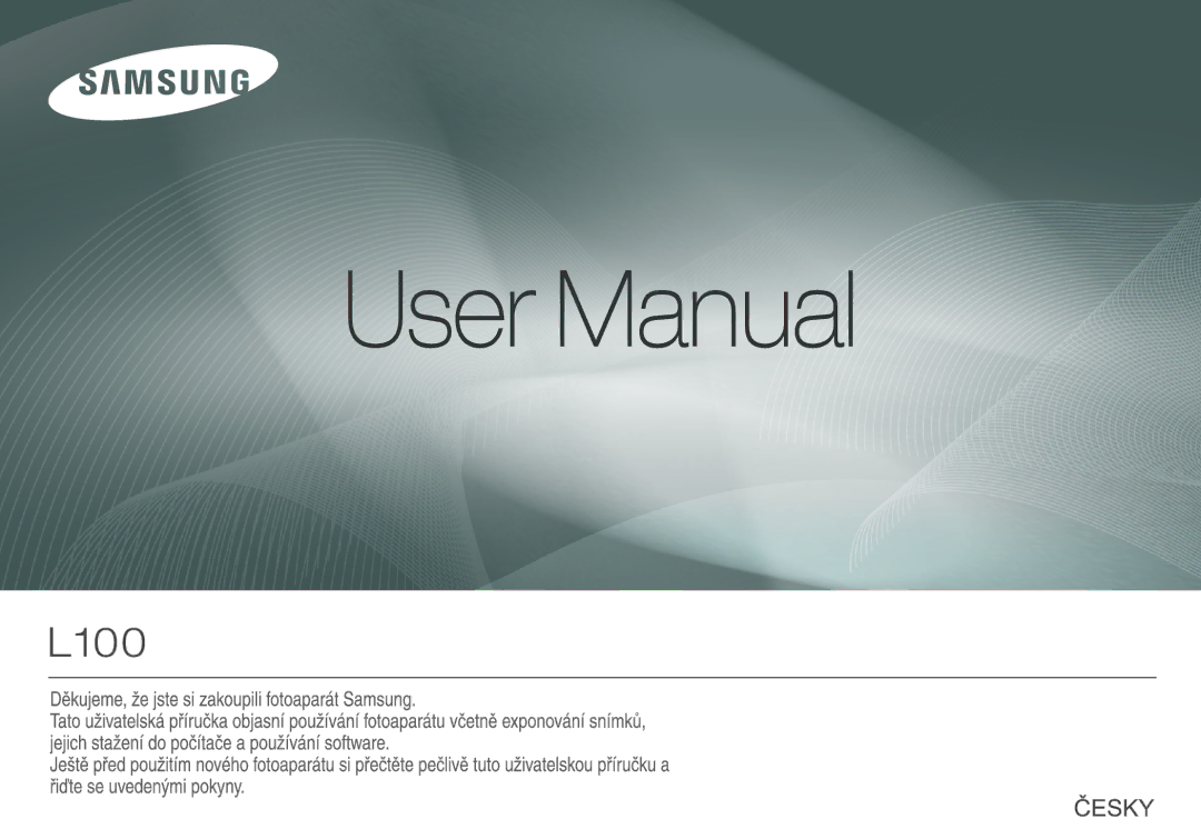 Samsung EC-L100ZSDA/E3, EC-L100ZBDA/E3, EC-L100ZBHA/E3, EC-L100ZSHA/E3 manual 