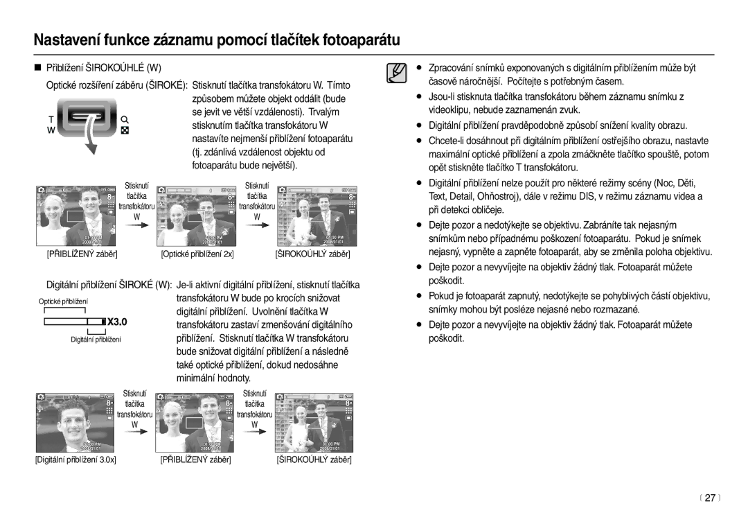 Samsung EC-L100ZBDA/E3 Časově náročnější. Počítejte s potřebným časem, Videoklipu, nebude zaznamenán zvuk, Poškodit, 27 m 