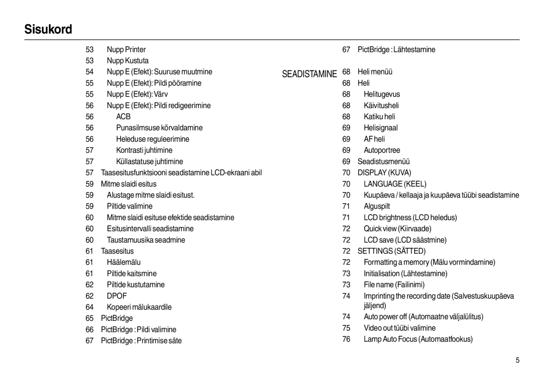 Samsung EC-L100ZSBA/RU, EC-L100ZBBA/RU manual Heli menüü, Katiku heli, Mitme slaidi esitus, Alustage mitme slaidi esitust 