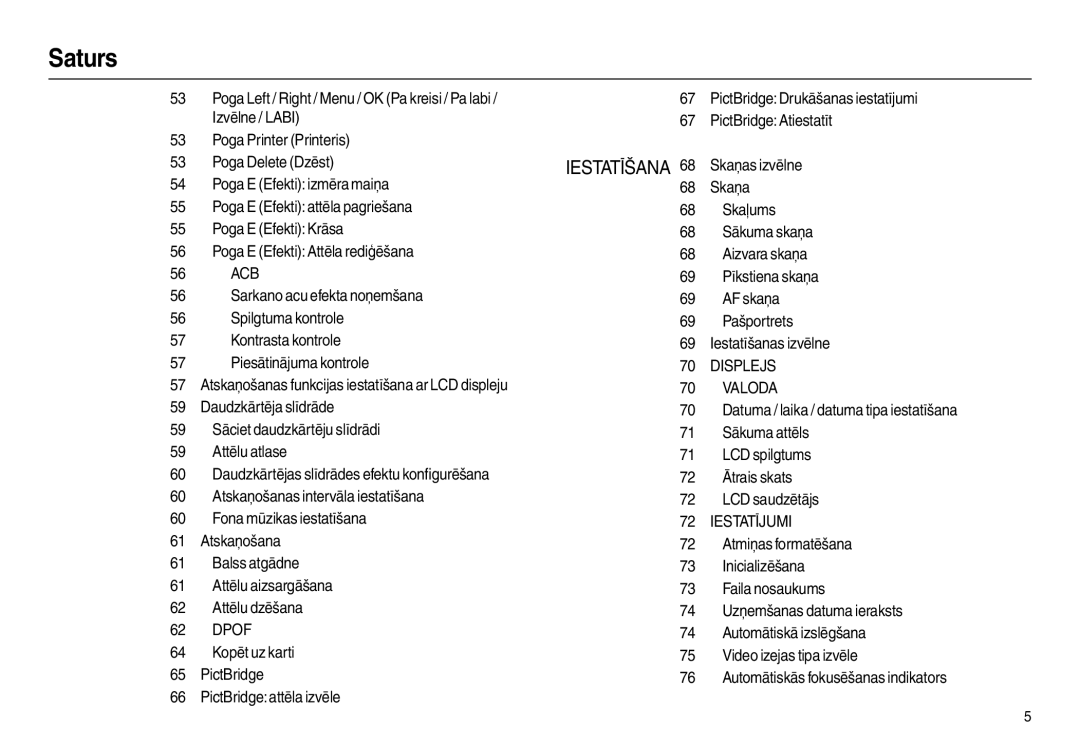 Samsung EC-L100ZSBA/RU manual Spilgtuma kontrole Kontrasta kontrole, Skaņas izvēlne, Skaļums, Sākuma skaņa, Aizvara skaņa 