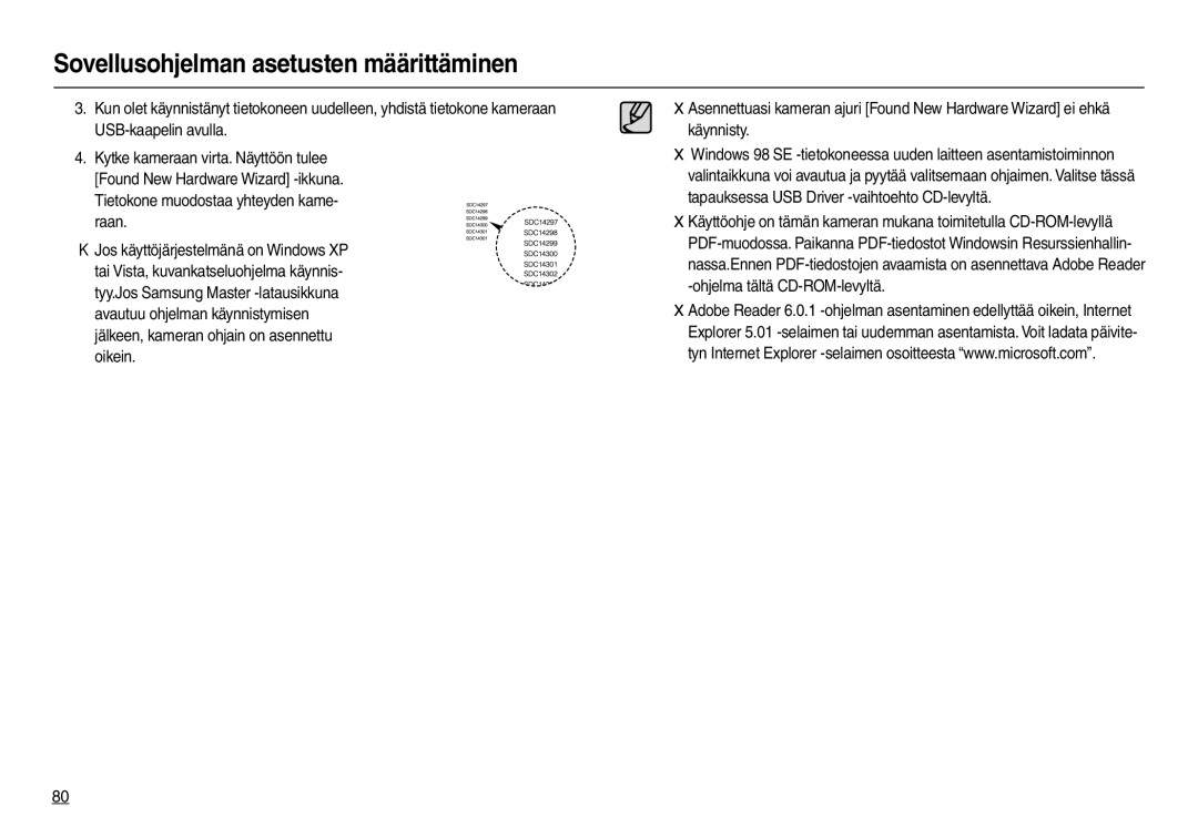 Samsung EC-L100ZSBA/E2, EC-L100ZUDA/E3, EC-L100ZBDA/E3, EC-L100ZUBA/E2 manual Sovellusohjelman asetusten määrittäminen 