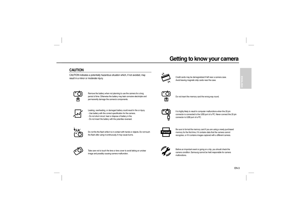 Samsung EC-L100ZBBA/FR, EC-L100ZUDA/E3, EC-L100ZSFA/FR, EC-L100ZBDA/E3, EC-L100ZUBA/E2, EC-L100ZBFA/FR manual EN-3, English 