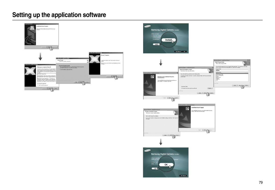 Samsung EC-L100ZPBB/AS, EC-L100ZUDA/E3, EC-L100ZSFA/FR, EC-L100ZBDA/E3, EC-L100ZUBA/E2 Setting up the application software 