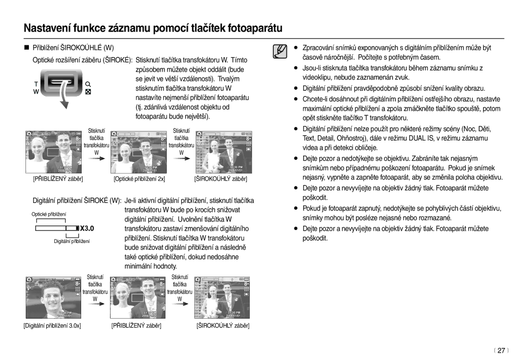 Samsung EC-L110ZSHA/E3 Časově náročnější. Počítejte s potřebným časem, Videoklipu, nebude zaznamenán zvuk, Poškodit, 27 m 