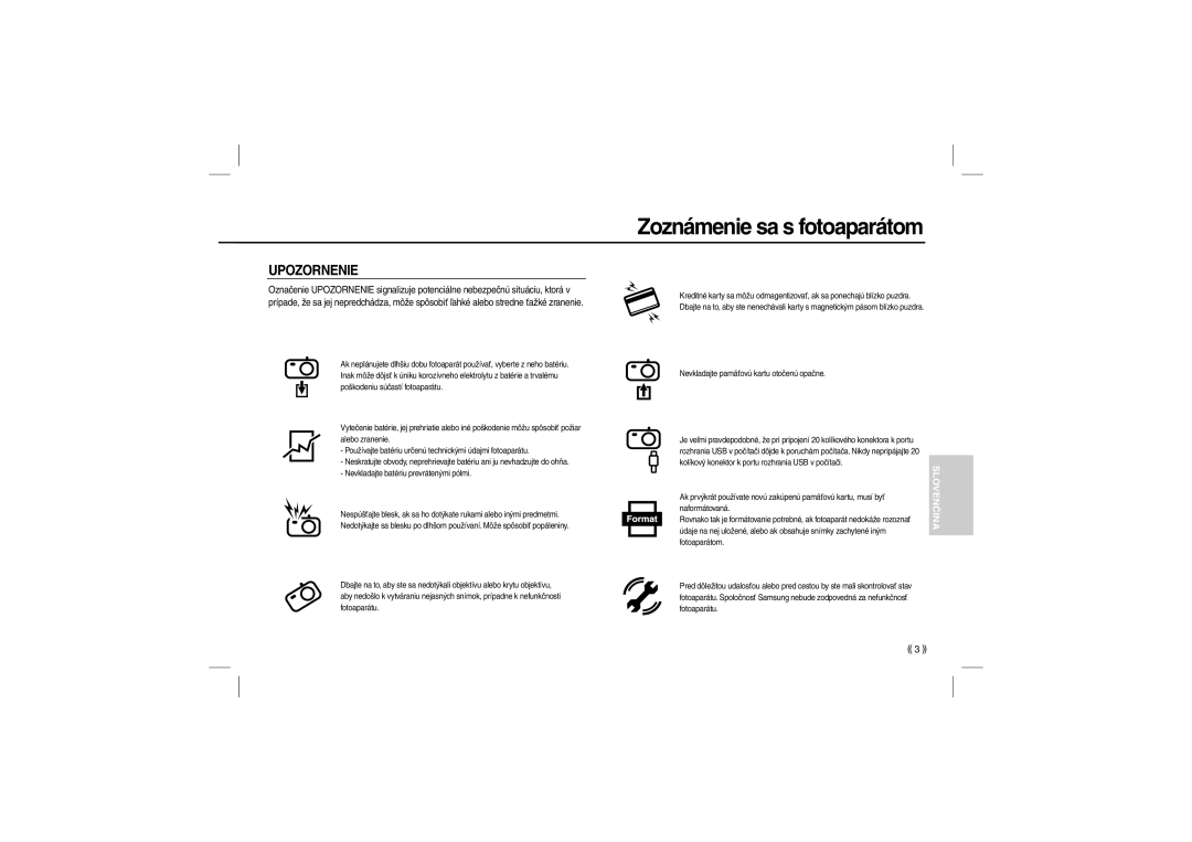 Samsung EC-L110ZSAA, EC-L110ZPDA/E3, EC-L110ZSBA/FR manual Upozornenie, Kolíkový konektor k portu rozhrania USB v počítači 