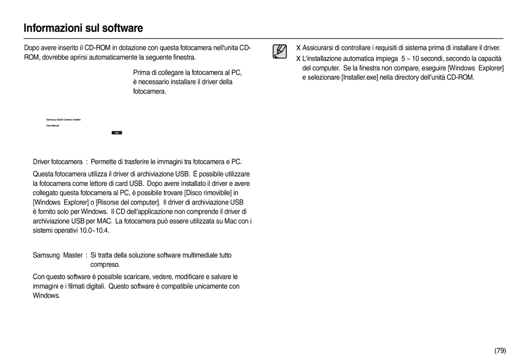 Samsung EC-L110ZRBB/IT, EC-L110ZPDA/E3, EC-L110ZUDA/E3, EC-L110ZBDA/E3, EC-L110ZRDA/E3 manual Informazioni sul software 