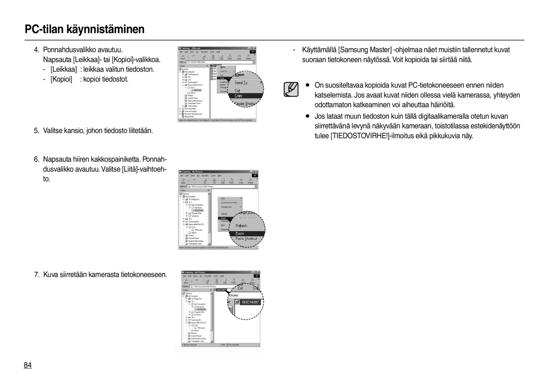 Samsung EC-L110ZSDA/E3, EC-L110ZPDA/E3, EC-L110ZUDA/E3, EC-L110ZBDA/E3, EC-L110ZRDA/E3 manual Leikkaa Leikkaa valitun tiedoston 