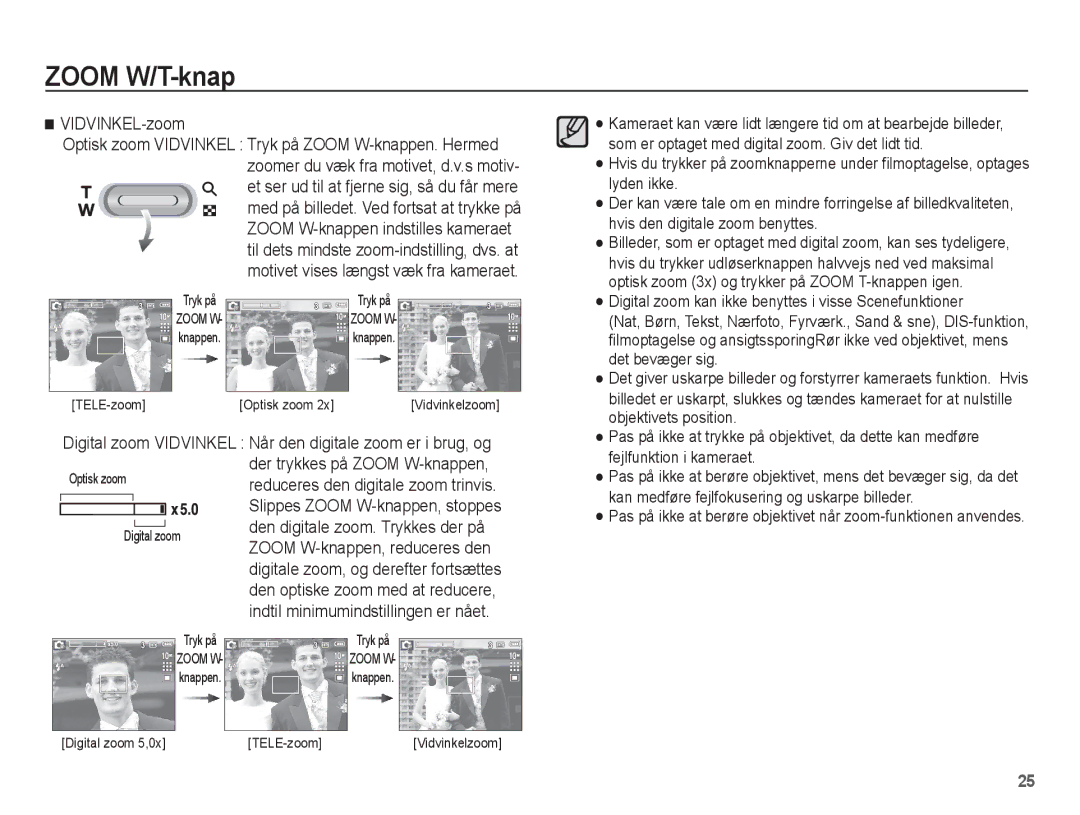 Samsung EC-L201ZPBA/E2, EC-L201ZBBA/E2, EC-L201ZSBA/E2, EC-L201ZEBA/E2, EC-L201ZUBA/E2 manual TELE-zoom Optisk zoom 