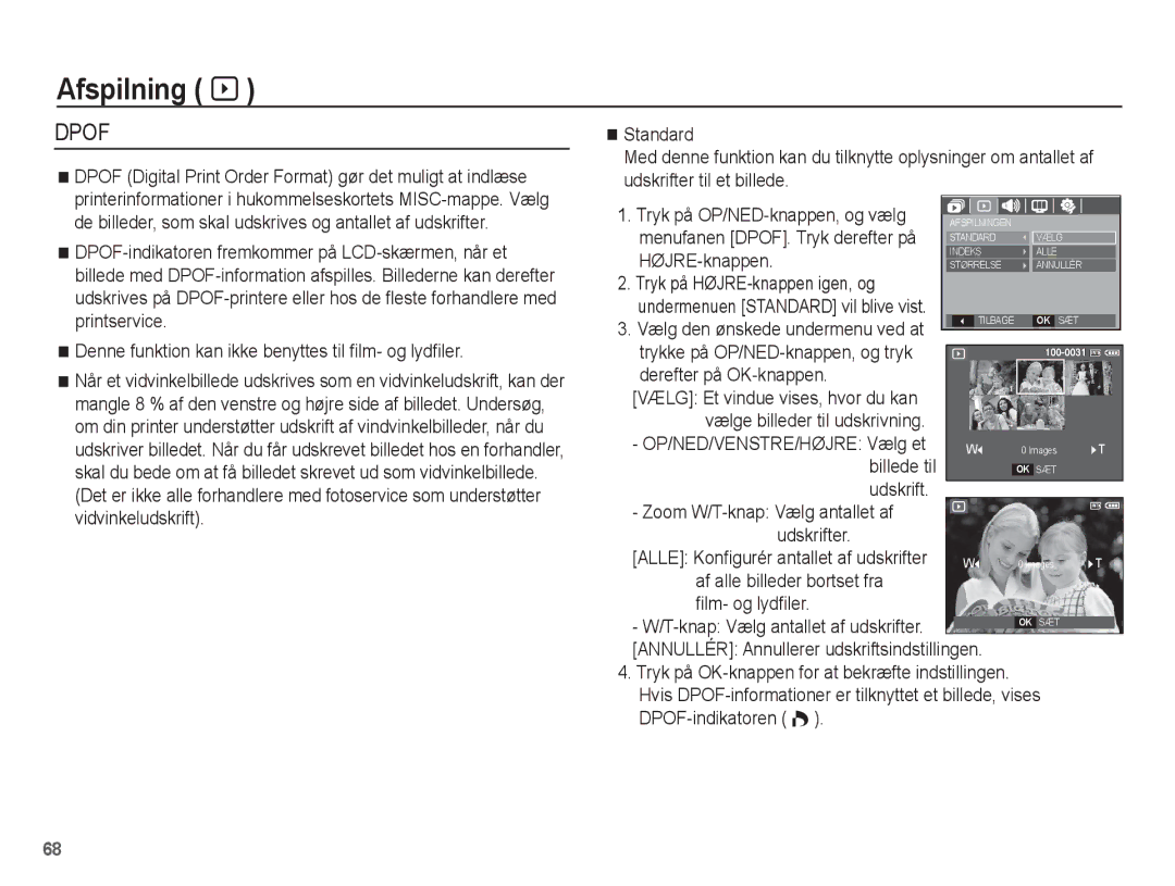 Samsung EC-L201ZUBA/E2 manual Tryk på HØJRE-knappen igen, og, Trykke på OP/NED-knappen, og tryk Derefter på OK-knappen 