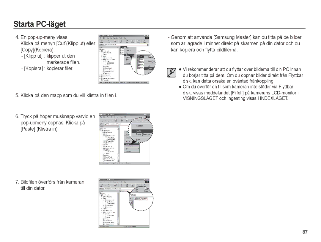 Samsung EC-L201ZEBA/E2, EC-L201ZBBA/E2, EC-L201ZPBA/E2, EC-L201ZSBA/E2 manual Klipp ut klipper ut den markerade filen 