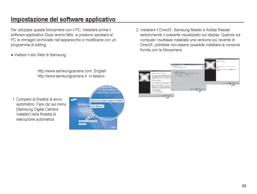 Samsung EC-L201ZBBA/IT, EC-L201ZBBC/IT manual Impostazione del software applicativo, Visitare il sito Web di Samsung 