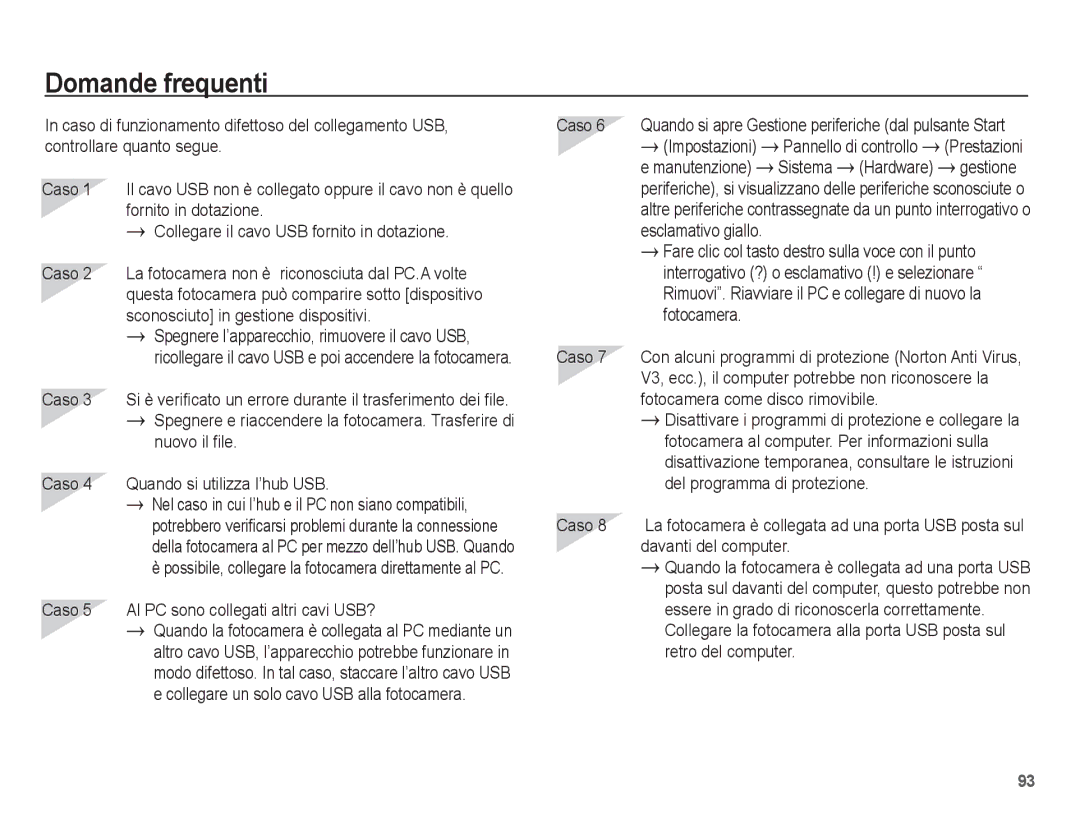 Samsung EC-L201ZPBA/IT, EC-L201ZBBC/IT, EC-L201ZEBB/IT, EC-L201ZUBA/IT, EC-L201ZPBB/IT, EC-L201ZUBC/IT manual Domande frequenti 