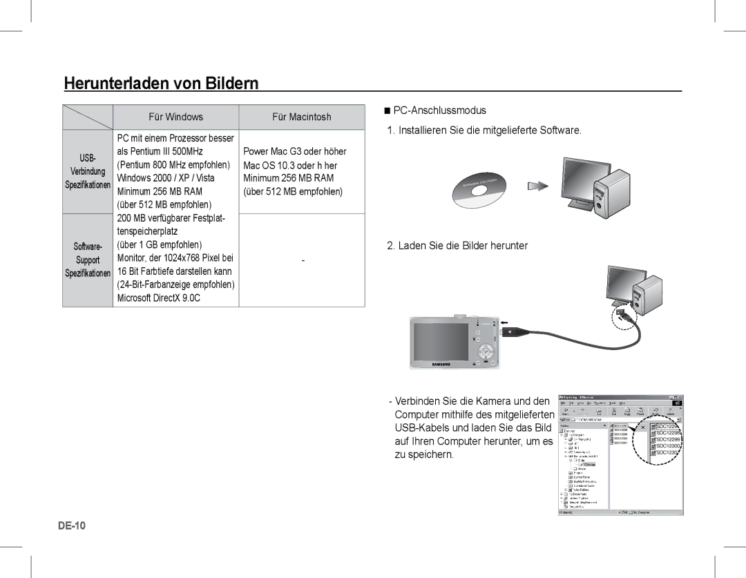 Samsung EC-L201ZSBE/ZA, EC-L201ZEBA/FR, EC-L201ZPBA/FR, EC-L201ZSBA/FR, EC-L201ZBBA/FR manual Herunterladen von Bildern 