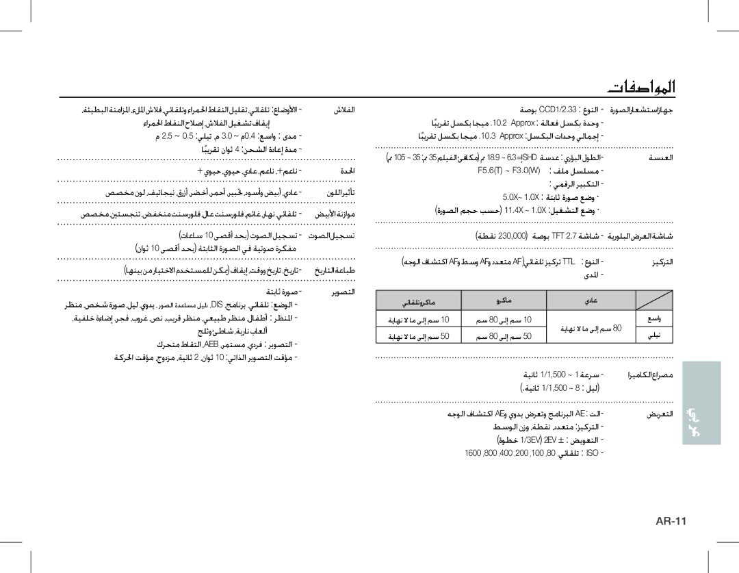 Samsung EC-L201ZEBE/ZA, EC-L201ZEBA/FR, EC-L201ZPBA/FR, EC-L201ZSBA/FR, EC-L201ZBBA/FR, EC-L201ZUBA/E3 manual تافصاولما 