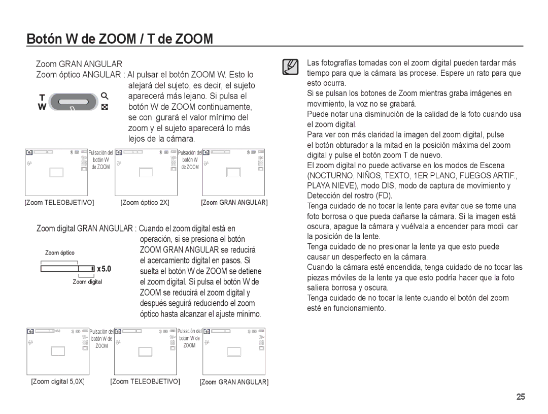 Samsung EC-L201ZSBE/ZA, EC-L201ZSBA/E1, EC-L201ZEBA/E1, EC-L201ZBBE/ZA, EC-L201ZUBA/E1 Operación, si se presiona el botón 