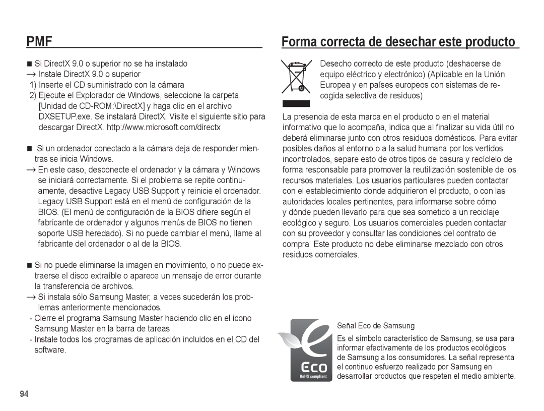 Samsung EC-L201ZUBE/ZA, EC-L201ZSBA/E1, EC-L201ZEBA/E1, EC-L201ZBBE/ZA manual Forma correcta de desechar este producto 