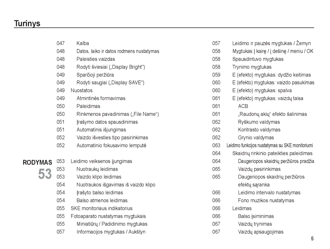 Samsung EC-L201ZSBA/RU, EC-L201ZBBA/RU manual Skaidriǐ rinkinio pateikties paleidimas, Vaizdǐ pasirinkimas, Vaizdǐ trynimas 