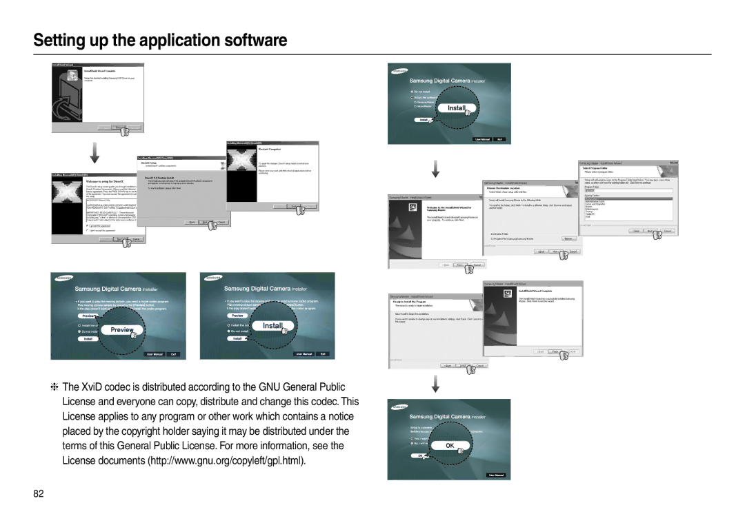 Samsung EC-L210ZSBA/IT, EC-L210B01KFR, EC-L210ZUDA/E3, EC-L210ZSDA/E3, EC-L210ZRDA/E3 Setting up the application software 