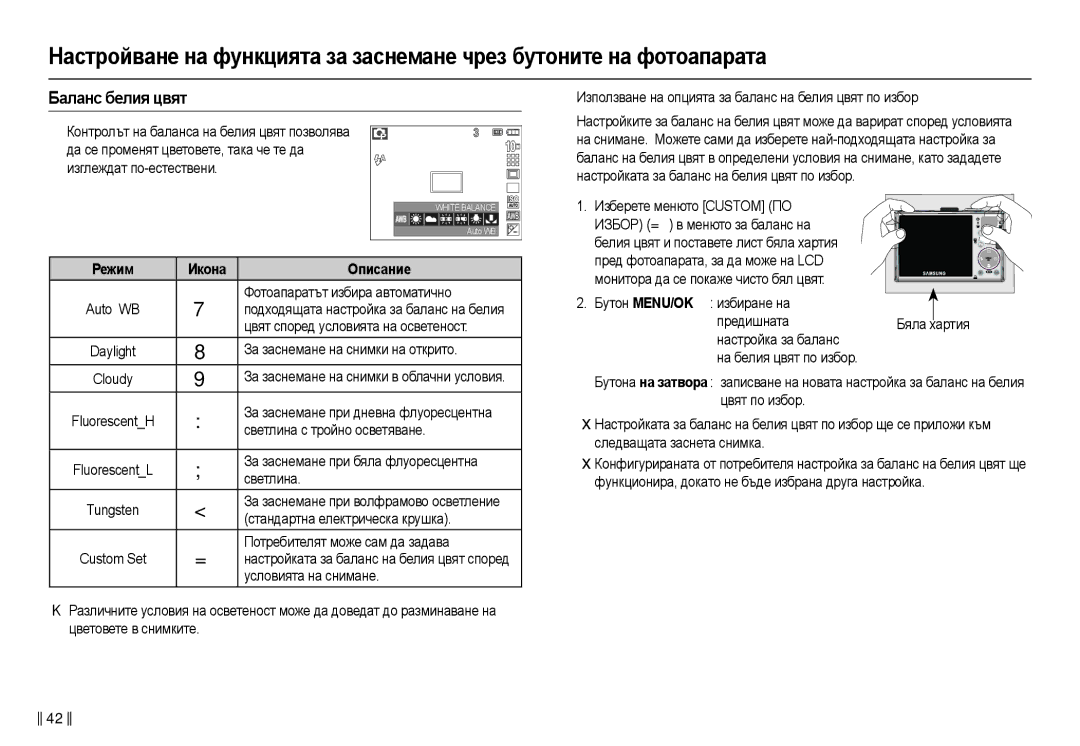 Samsung EC-L210ZBDA/E3, EC-L210ZSDA/E3 manual Бɚлɚнɫ бɟлия цвят 