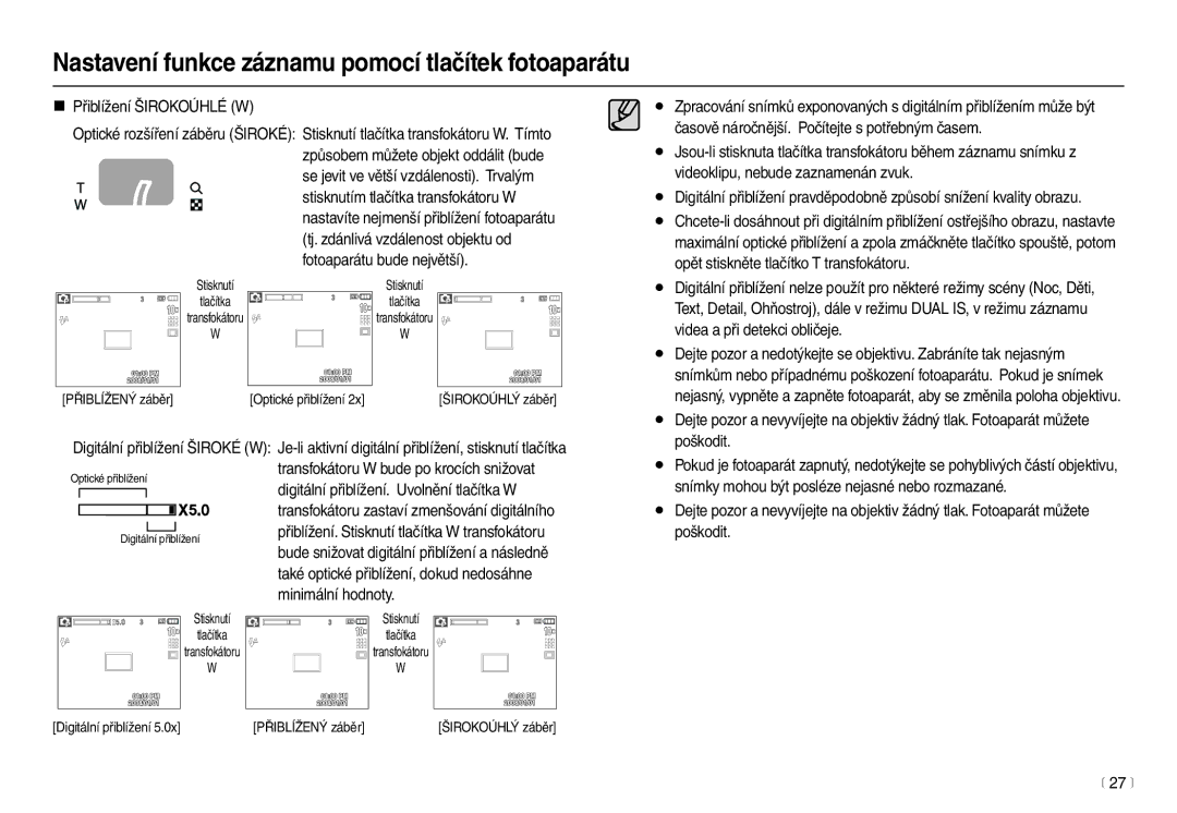 Samsung EC-L210ZSDA/E3 Časově náročnější. Počítejte s potřebným časem, Videoklipu, nebude zaznamenán zvuk, Poškodit, 27 m 