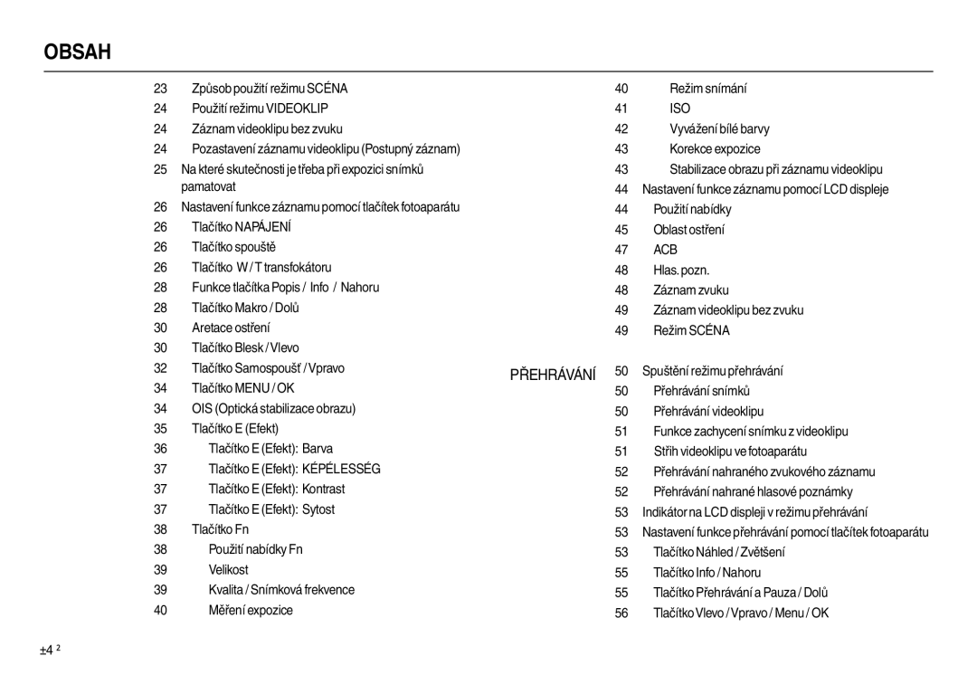 Samsung EC-L210ZBDA/E3, EC-L210ZSDA/E3 manual Iso, Acb 