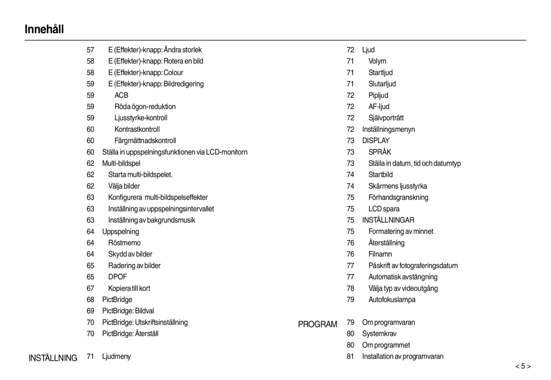 Samsung EC-L210ZBBA/E2 Pipljud, Ställa in uppspelningsfunktionen via LCD-monitorn, Multi-bildspel, Automatisk avstängning 