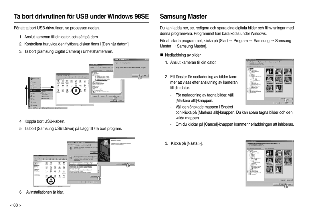 Samsung EC-L210ZSDA/E3, EC-L210ZUDA/E3, EC-L210ZRDA/E3, EC-L210ZRBA/E2, EC-L210ZPDA/E3 manual Samsung Master, Klicka på Nästa 