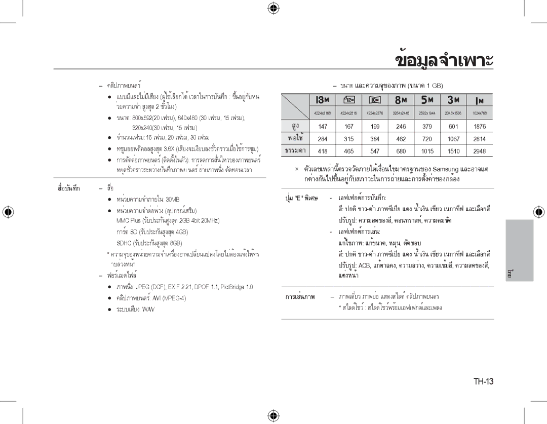 Samsung EC-L310WSBA/RU, EC-L310WNBA/FR, EC-L310WBBA/FR, EC-L310WSBA/FR, EC-L310WPBA/FR, EC-L310WBBA/IT คลิปภาพยนตร์, TH-13 