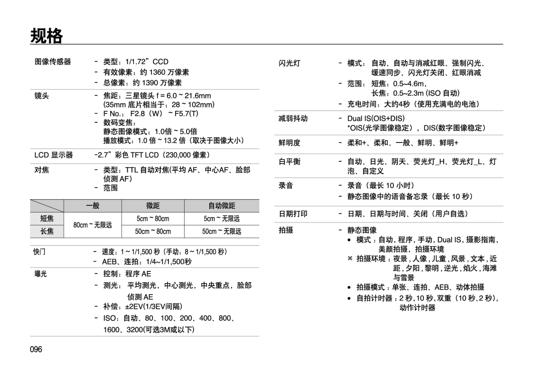 Samsung EC-L310WSBA/E2, EC-L310WPBC/IT, EC-L310WNBC/IT, EC-L310WSBC/IT, EC-L310WBBC/IT, EC-L310WSBA/E1, EC-L310WBBA/E3 manual 