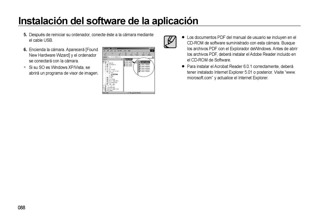 Samsung EC-L310WSBA/E1 manual 088, Se conectará con la cámara 