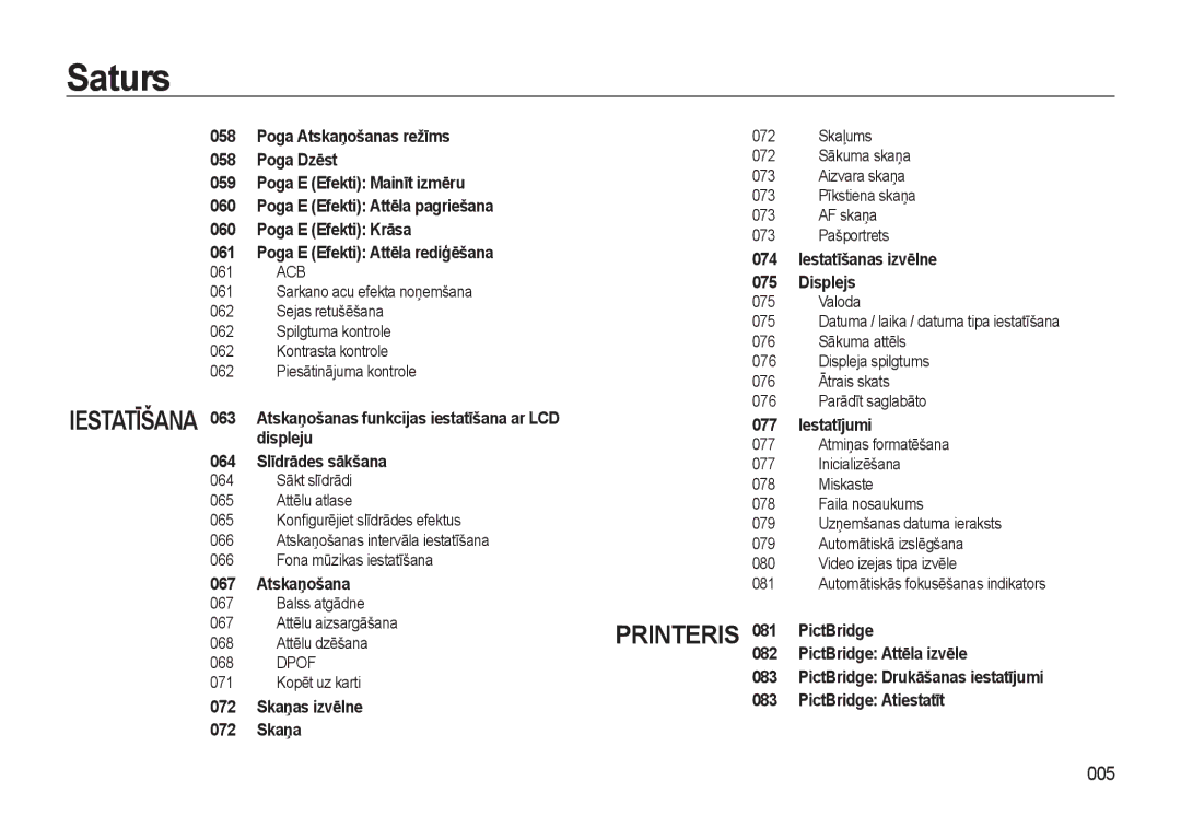 Samsung EC-L310WSBA/RU manual 005, Acb, Dpof 